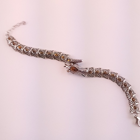 Sterling sliver and Baltic amber bracelet - Picture 3 of 4